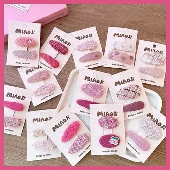 заколка для волос для маленьких девочек, европейский стиль, серия розового цвета, заколка для волос для маленьких девочек, милые осенне-зимние детские головные уборы для девочек