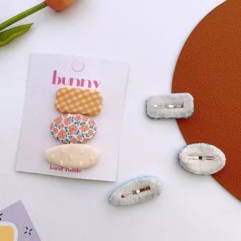 заколка для волос для маленьких девочек, корейская мода, однотонная заколка с цветочным рисунком для детей, милая заколка с боковой челкой для девочек, милые аксессуары для волос