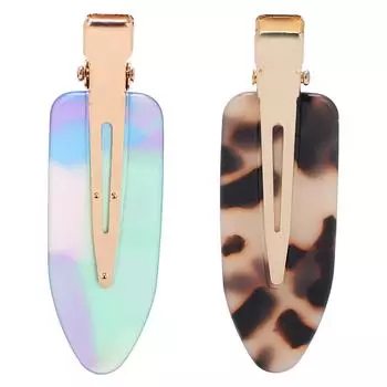 Заколка для волос для женщин и девочек, украшение для волос без складок, заколки для волос в виде утконоса, аксессуар Leopard Print