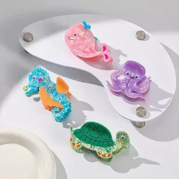 Заколка для волос Hippocampus Japonicus Ocean Animal, заколка для волос Acetic Acid, мультяшная акула, аксессуары для волос style6