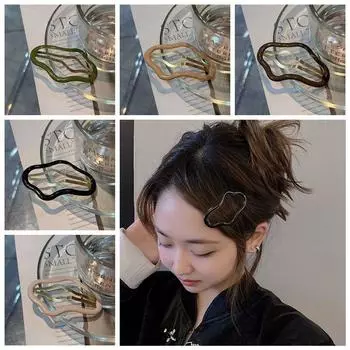 Заколка для волос Hollow Cloud, металлическая полая металлическая шпилька, элегантные заколки Bb для девочек в форме облаков розовый