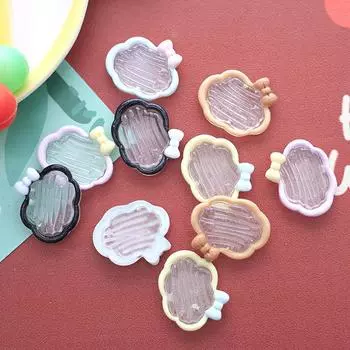 Заколка для волос и пряжка для обуви из смолы ручной работы с рисунком в виде кремового облака