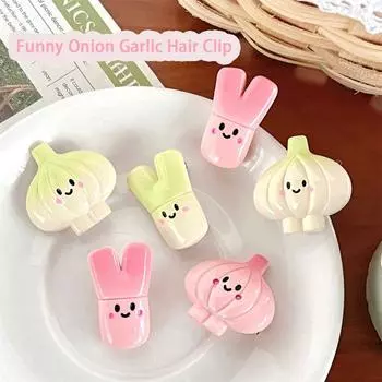 Заколка для волос из смолы с луком и чесноком, аксессуары для волос для девочек, заколки для волос, новый головной убор 1