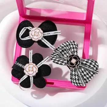 Заколка для волос «Камелия» для домашних животных, кошек и собак, стильное изысканное украшение для волос для домашних животных, заколка для волос в виде гусиной лапки, милые аксессуары для укладки домашних животных 01