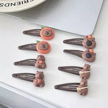 Заколка для волос «капибара» Kawaii, симпатичная мультяшная заколка-зажим для волос для девочек, милые заколки для волос с боковой челкой, аксессуары для волос A2