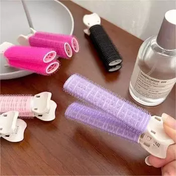 Заколка для волос, корейская пушистая заколка для завивки, заколка для волос, челка, фиксированная форма, геометрические изысканные аксессуары для волос, утюжок для химической завивки розовый