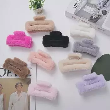 Заколка для волос Maillard Warm Candy Color Plush - Универсальная заколка для волос в виде акулы на осень/зиму