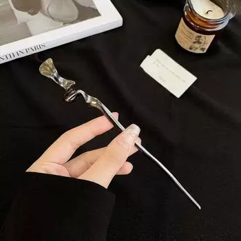 Заколка для волос металлическая палочка для волос геометрия ханьфу вилка для волос изысканная китайская палочка для волос вечеринка чёрный