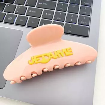 Заколка для волос Mingyi Letter Acetic Acid, первоклассное чувство, модная и универсальная, милая заколка в виде акулы, зажим-зажим, аксессуары для волос, шпилька, украшение для головного убора. розовый