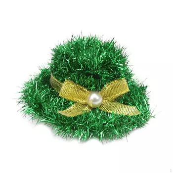 Заколка для волос на День святого Валентина, зеленая заколка для фестиваля для женщин и девочек, декор для костюмированной вечеринки, праздничная шляпа Bow