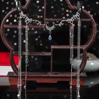 Заколка для волос на голову с искусственными кристаллами, инкрустированная кисточками, декоративная цепочка для волос, женские аксессуары для волос, аксессуары для фотосъемки