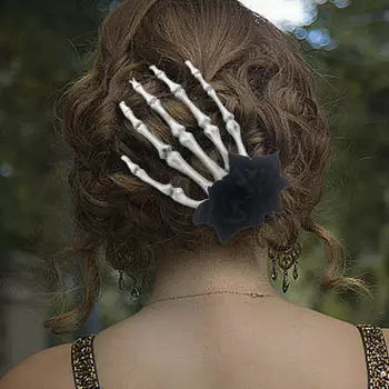 Заколка для волос на Хэллоуин, косплей, подарок для взрослых, новинка, украшение, готический боковой головной убор для Black Rose