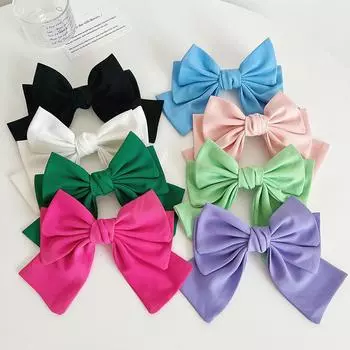 Заколка для волос, однотонный пружинный зажим, простой женский головной убор, модные аксессуары для волос 19.5*14.5cm чёрный