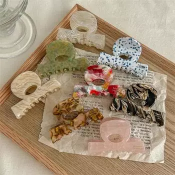 Заколка для волос «Персиковая морская соль» в виде акулы: Acetic Acid Blogger Style, Летний аксессуар для волос 2023 года