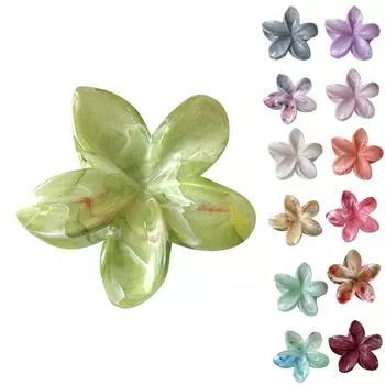 Заколка для волос Plumeria, большая высококачественная заколка для волос с градиентным цветком, 1 шт. One Size