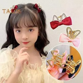 Заколка для волос Привлекательная универсальная Милая Очаровательная Трехмерная Челка Декор Сплав Дизайн Бантик Детские Заколки Аксессуары Для Волос Rabbit чёрный