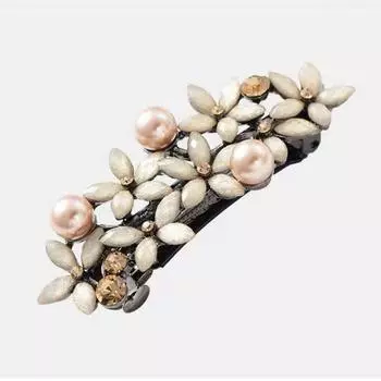 Заколка для волос Простая маленькая заколка для волос Цветы Весенняя заколка для волос Головной убор с высокой прической 2.8*7cm