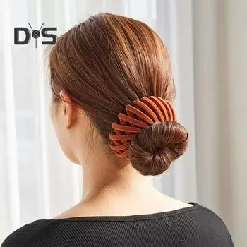 Заколка для волос «Птичье гнездо», расширяемая, держатель для хвоста, ленивая пластина-гнездо, заколка для волос, создающая пучок, тонкая, густая, изящная, вьющаяся заколка для волос, женские аксессуары для волос