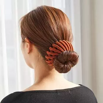 Заколка для волос «Птичье гнездо», расширяемая, держатель для хвоста, ленивая пластина-гнездо, заколка для волос, создающая пучок, тонкая, густая, изящная, вьющаяся заколка для волос, женские аксессуары для волос