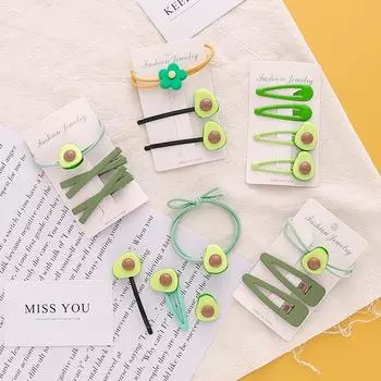 Заколка для волос Резинка для волос Студенческая челка Заколка для волос Аксессуары для волос 3pcs