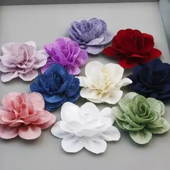 Заколка для волос «Роза» 10 цветов, 3D, своими руками, — универсальный корейский аксессуар для волос, который можно носить с одеждой, обувью и сумками