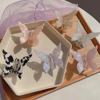 Заколка для волос «Русалка» Заколка для волос «Бабочка» Французская заколка для волос в стиле ретро Заколка для волос с уксусной кислотой Заколка для волос на затылке разноцветные