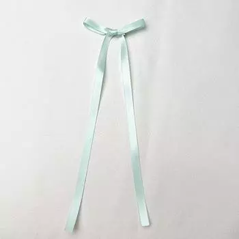 Заколка для волос с бантом из ленты в корейском стиле, длинная заколка с кисточками, милый головной убор жёлтый