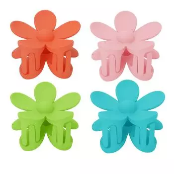 Заколка для волос с цветком, большая нескользящая матовая, симпатичная, для женщин и девочек, аксессуары для волос для густых, нормальных и тонких волос Korean Pink