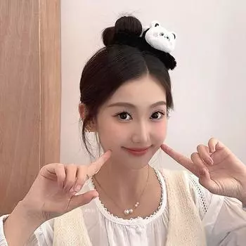 Заколка для волос с изображением акулы, акриловая заколка для волос с зимним крестом, милая плюшевая заколка для волос в виде панды, коготь для мытья лица A