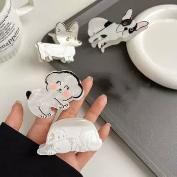 Заколка для волос с изображением животных из мультфильмов, собак, коготь, корги, щенок, заколка для волос, персонализированная, на каждый день