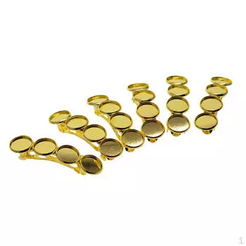 Заколка для волос с кабошоном, 6 шт., четыре пустых основы для изготовления ювелирных изделий