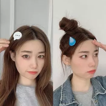 Заколка для волос с каплями воды, заколки ручной работы для готовых изделий, заколка для волос с эффектом пота, забавная боковая заколка для волос, подарки N2