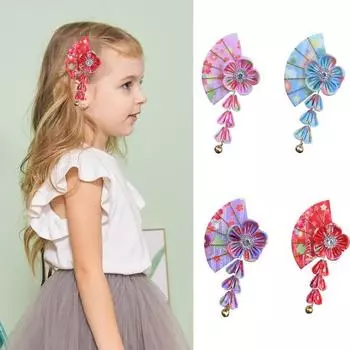 Заколка для волос с кисточками, цветочные украшения, яркие цвета, заколка для волос, легкий материал, универсальные волосы красный