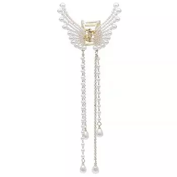 Заколка для волос с кисточкой-бабочкой и жемчугом, корейский простой боковой зажим, зажим Liu Haibian