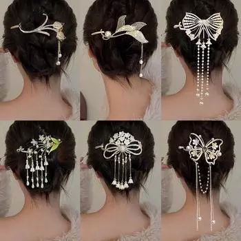 Заколка для волос с кисточкой «Ландыш»: 2024 Высококачественный головной убор ханьфу для женщин