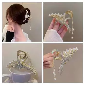 Заколка для волос с кисточкой в виде цветка риса «Ландыш»: Головной убор в виде акулы в старинном стиле