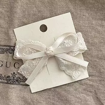 Заколка для волос с кружевным бантом для балета для девочек, милая заколка с бантом на бок, заколка для вечеринки, заколки-уточки, заколки, подарки, женские головные уборы, аксессуары для волос