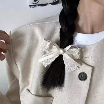 Заколка для волос с кружевным бантом для балета для девочек, милая заколка с бантом на бок, заколка для вечеринки, заколки-уточки, заколки, подарки, женские головные уборы, аксессуары для волос