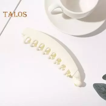 Заколка для волос с матовой текстурой, вертикальная заколка-банан, прочная ручка, зажим для фиксации волос из хвоща, аксессуары для волос белый