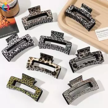 Заколка для волос с принтом «Акула» Заколка «Леопард» Большая летняя заколка Аксессуары для волос 1pc