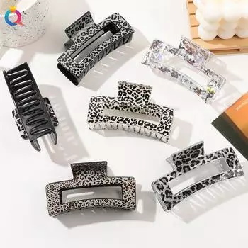 Заколка для волос с принтом леопарда Заколка для волос Аксессуары для волос Заколка-акула Женские аксессуары для волос 1pc