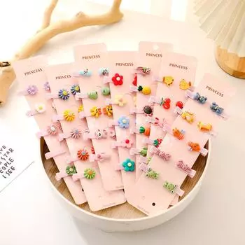 Заколка для волос с рисунком, милая детская заколка, набор, детская заколка для волос, заколка для волос с бантом и цветком для маленьких девочек, звезда 1