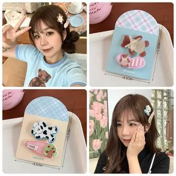 заколка для волос с рисунком щенка, бант, челка, аксессуар для волос, боковой зажим BB, детский головной убор Cloud Dog