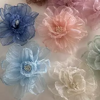 Заколка для волос с розовой бабочкой и орхидеей, пляжный отдых, фото, боковой красивый головной убор, летние аксессуары для волос для девочек с имитацией цветка бежевый