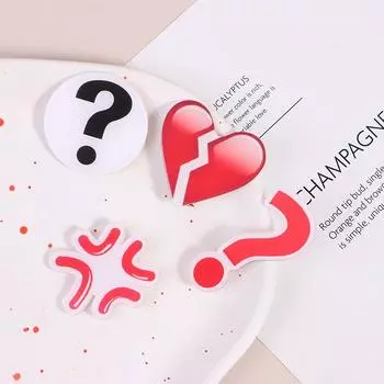 Заколка для волос с сердитым выражением лица, заколка для волос с разбитым сердцем, акриловая заколка для волос, забавная боковая заколка, заколка-уточка, боковая заколка для челки, аксессуары для волос A1