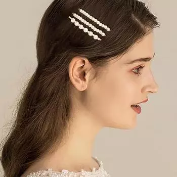 Заколка для волос с жемчугом, пластина для волос, заколка для волос BB, сломанная заколка для волос, леска, ручная работа, однословная заколка, боковая заколка для челки