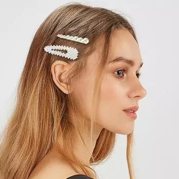 Заколка для волос с жемчугом, пластина для волос, заколка для волос BB, сломанная заколка для волос, леска, ручная работа, однословная заколка, боковая заколка для челки