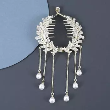 Заколка для волос с жемчужной кисточкой, женские заколки для волос с когтями, заколки для хвоста, заколки для волос