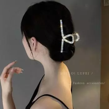 Заколка для волос с жемчужной пластиной, нескользящая, металлическая, большая, заколка для волос в форме акулы, заколка для волос в форме краба, женские заколки для волос, аксессуары