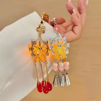 Заколка для волос с жемчужным фонариком в старинном стиле Hanfu, светящаяся ретро-заколка для волос, вечеринка Style E